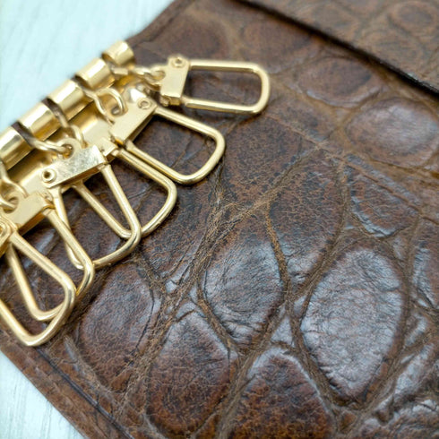 エンポリオアルマーニ EMPORIO ARMANI 型押しレザーキーケース6連 メンズ